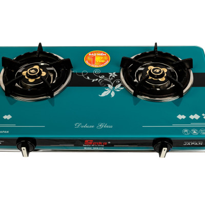 Bếp Gas Đôi Mặt Kính Sen Đồng Seika SKB516 - Hàng Chính Hãng