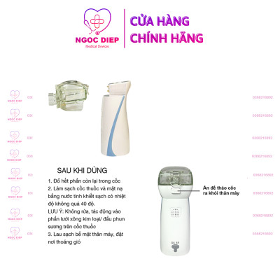 Máy xông khí dung cầm tay OROMI LT-N200/LT-N210 - Xông mũi họng siêu âm không tiếng ồn cao cấp