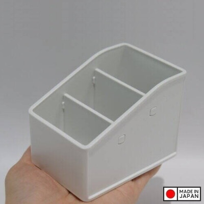 Khay đựng đồ dùng văn phòng 03 ngăn Neuube - Xám xanh - Hàng Nội Địa Nhật Bản