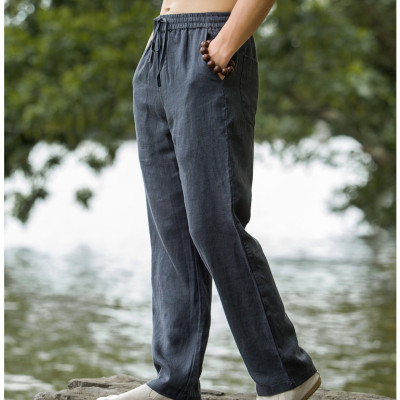 quần nam đũi linen đi biển