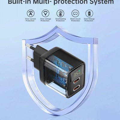 Củ sạc Choetech PD6051 nhanh 2 cổng PD 35W  (Hàng chính hãng)