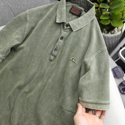 Áo thun polo wash bụi E.V.I.S.U_phượt_dã ngoại