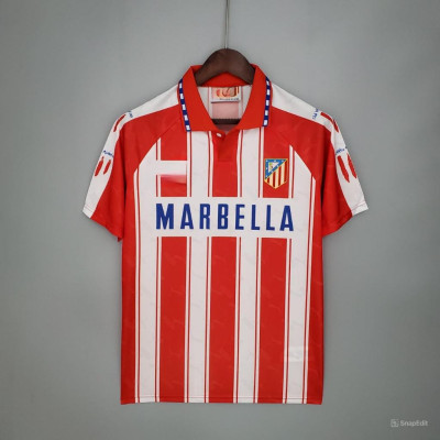 Áo Bóng Đá Retro Atletico Madrid 1994/1995 - Sân Nhà bản cao cấp vải Cotton Polyester