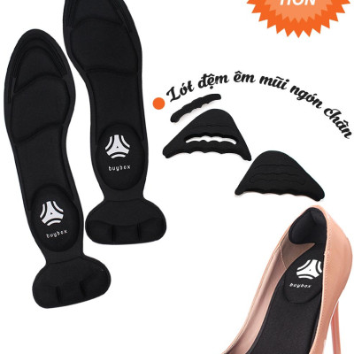 Combo 01 cặp lót giày nguyên bàn chân đa năng và 01 cặp lót mũi giày đệm êm ngón chân_buybox_BBPK11&BBPK50