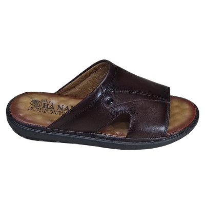 Dép nam quai ngang da bò thật TiTi Đô cao cấp DNA2203