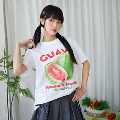 Áo thun trái cây áo quả ổi chất vải cotton thoáng mát Guava Miều Est.2013