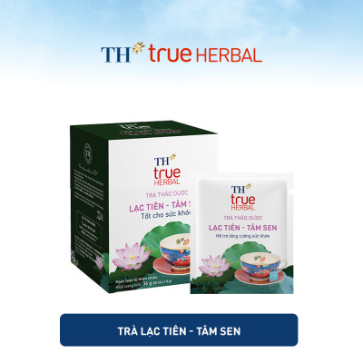 Bộ 2 hộp trà thảo dược  TH true HERBAL Giảo cổ lam – Linh chi & Trà Lạc tiên – Tâm sen (40 gói)