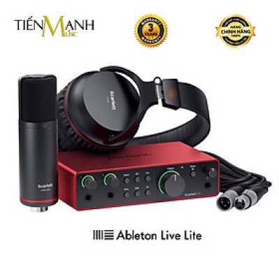 [BH 3 Năm] Full Bộ Focusrite 2i2 Studio Gen 4 - Sound Card Scarlett Bộ Thu Âm Focus USB SoundCard  - Gen4 Hàng Chính Hãng