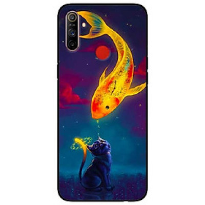 Ốp lưng dành cho Realme C3 mẫu Mèo Và Cá