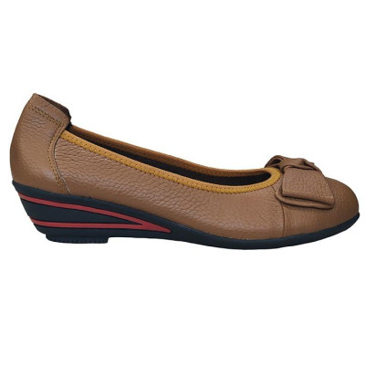 Giày Nữ Búp Bê Đế Xuồng Da Bò Thật TiTi ĐÔ Cao Cấp 4cm GBBN2035d