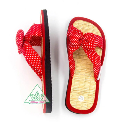 Dép chiếu Hương Quế DCQ-49 với nguyên liệu thân thiện môi trường (sợi chiếu, bột quế, sợi đay)