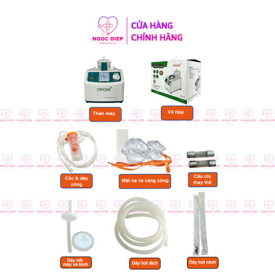 Máy hút dịch 1 bình tích hợp máy xông khí dung OROMI SS-6A - MÁY CHUYÊN HÚT - Hàng chính hãng