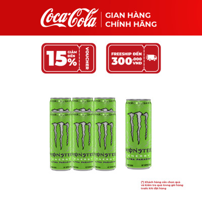 Hộp 6 Lon Nước Giải Khát Tăng Lực Monster Energy Ultra Paradise 355ml/Lon