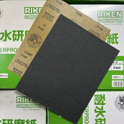 (Combo 5 Tờ) Giấy Nhám Nước Da Bò Cát Riken Nhật C34P Giúp Loại Bỏ Lớp Sơn Cũ, Đánh Bóng Bề Mặt Cực Tốt | TOPWIN Official Store