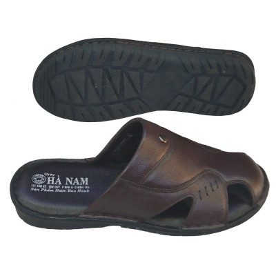 Dép Bít Mũi Nam Da Bò Thật TiTi ĐÔ Cao Cấp GSB2086