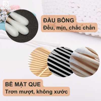 [Lố 12 túi] Tăm bông vệ sinh người lớn NOVA thân nhựa [TB01-014] túi 100 que
