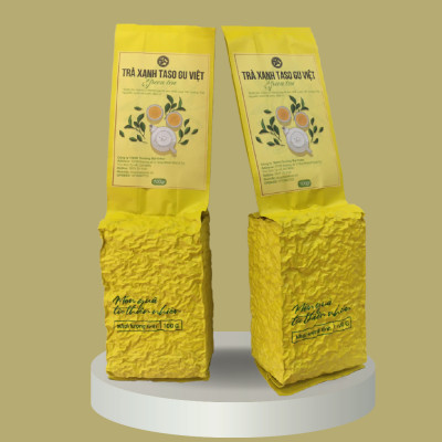 Trà Xanh Tân Cương Thái Nguyên TASO GU VIỆT 100g - Trà 1 Tôm 3 Lá