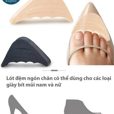 Combo 01 cặp lót giày nguyên bàn chân đa năng và 01 cặp lót mũi giày đệm êm ngón chân_buybox_BBPK11&BBPK50