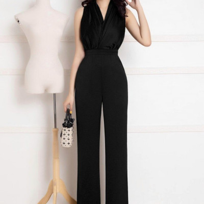 Jumpsuit cổ V Hè sang trọng - nhiều size, form dáng chuẩn thích hợp mặc đi tiệc, dạo phố