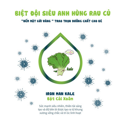 Bột cải xoăn kale Dalahouse 60gr (Mẫu mới gồm 20 tuýp tiện dụng) - Nguyên chất sấy lạnh - Detox thanh lọc cơ thể - Đạt tiêu chuẩn Châu Âu
