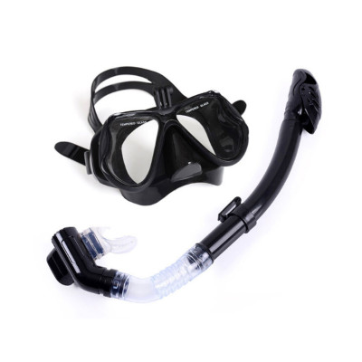 Mặt Nạ Lặn Kính Cường Lực YESURE chất liệu Polycarbonate chống hơi nước, dây đeo và phần viền silicon tạo cảm giác thoải mái khi đeo , chống tia UV có chân gắn Gopro - Kèm ống thở van 1 chiều cao cấp