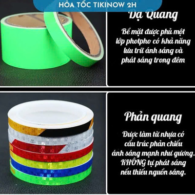 Băng Keo Phản Quang Dán Nhà Cửa, Trang Trí Oto, Xe Máy, Xe Đạp MÀU VÀNG 1cm x 8m