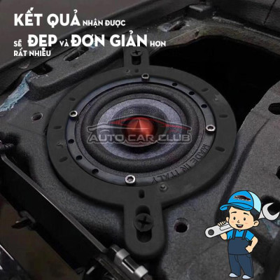 Combo Loa Trung tâm kèm dưỡng loa phù hợp xe Elantra, Ford Everest, Toyota Cross chất âm ấm, đế thấp