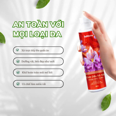 Tinh dầu xả vải Bell Home tím 150g, Mềm vải, kháng khuẩn, hương thời thượng, lưu hương lâu