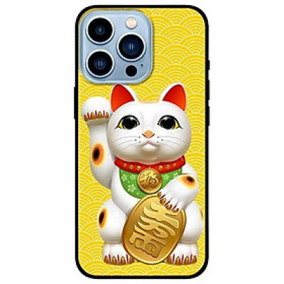Ốp lưng dành cho Iphone 13 Mini - Iphone 13 - Iphone 13 Pro -  Iphone 13 Pro Max - Mèo May Mắn Nền Vàng 2