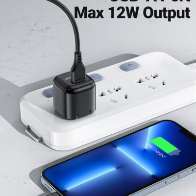 Sạc Acefast 12W 1 cổng USB-A (US) - DA1 Hàng chính hãng Acefast
