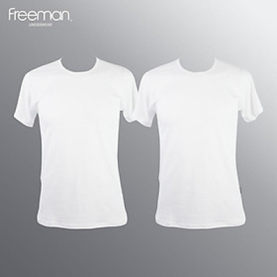 Combo 2 Áo thun nam ngắn tay không cổ cotton thoáng mát FREEMAN TSF313