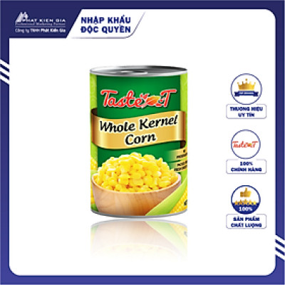 Bắp Hạt Đóng Hộp Taste-T 420g - Nhập Khẩu Thái Lan | Taste-T Whole Kernel Corn 420g