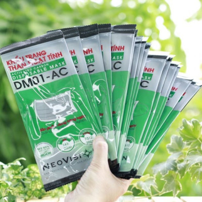 Combo 50 Khẩu trang than hoạt tính DM01-AC đạt chuẩn lọc khuẩn Nelson (Hoa Kỳ)