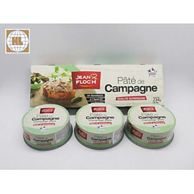 PATE THỊT HEO – CAMPAGNE HIỆU JEAN FLOC’H LỐC 234G ( 78G X3 HỘP)