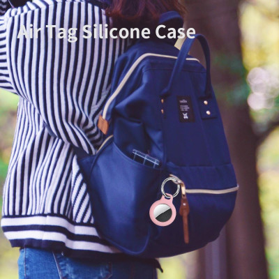 CINCATDY Bao Case Vỏ Bảo Vệ Silicone Anti-lost Anti-scratch Keychain cho Apple AirTag