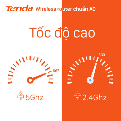Bộ Phát Wifi Tenda AC10 Băng Tần Kép Chuẩn AC 1200Mbps - Hàng Chính Hãng