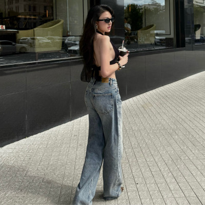 Quần Jean Ống Rộng Classic Carolina Blue Aaa Jeans