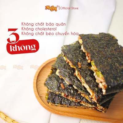 [COMBO 2 TÚI 500G] Rong biển kẹp hạt dinh dưỡng Mailey - hỗ trợ ăn kiêng giảm cân, bánh ngũ cốc dinh dưỡng