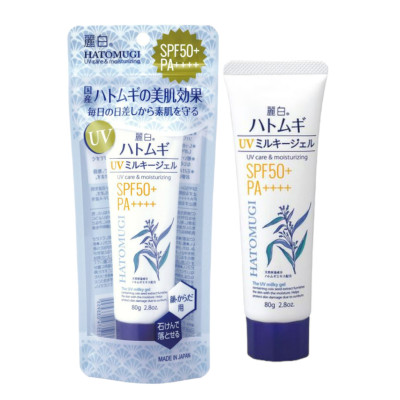 Kem Chống Nắng Cấp Ẩm Dưỡng Sáng Da Chiết Xuất Hạt Ý Dĩ Hatomugi (80 G)