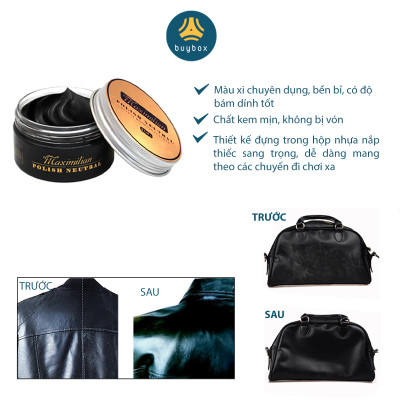 Xi đánh giày, vệ sinh đồ da, mùi hương dịu nhẹ, làm sạch và bảo dưỡng giày da hiệu quả - BuyBox - BBPK318