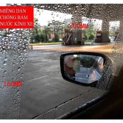 Bộ 4 miếng dán chống nước, chống xước cửa kính trước và gương chiếu hậu ô tô - giải pháp cho lái xe mùa mưa