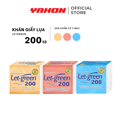 Combo Bao Khăn Giấy Lụa Let-green, 200 tờ/bao
