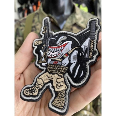 Patch_velcro cá mập chiến binh
