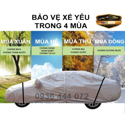[INNOVA - LOẠI VẢI DÙ] Bạt trùm xe ô tô 7 chỗ innova vải dù oxford cao cấp , áo bạt phủ trùm che kín che nắng, che mưa