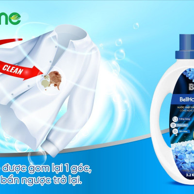 Nước Giặt Xả Công Nghệ Sinh Học Bell Home Hương Tinh Tế 3,2KG