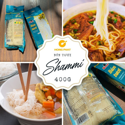 COMBO 5 Bún tươi khô Shammi 400g(bún tươi sấy khô hàng xuất khẩu không chất bảo quản, không hàn the)
