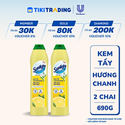 Combo 2 Chai Kem Tẩy Chuyên Dụng Sunlight Phiên Bản Nâng Cấp Từ Cif Siêu Sạch Siêu Sáng