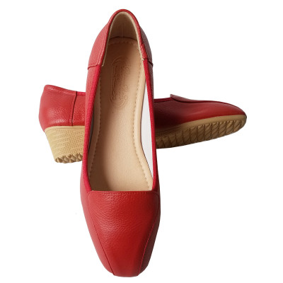 Giày Búp Bê Nữ Da Bò Thật BIGGBEN Cao 4 Phân BB140