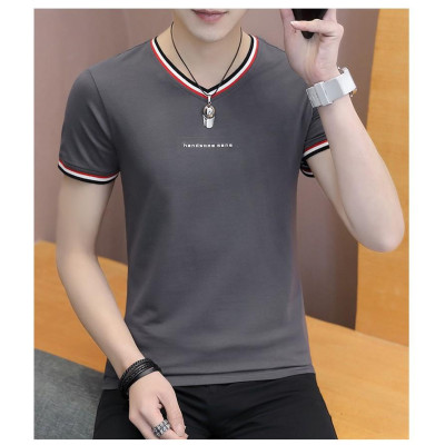 Áo thun nam ngắn tay cổ tim body thời trang cao cấp ATN06-Đen