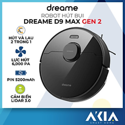 Robot Bút Bụi, Lau Nhà Thông Minh Xiaomi Dreame D9 Pro - Lực Hút 4000 Pa - Bản Quốc Tế- Hàng Chính Hãng